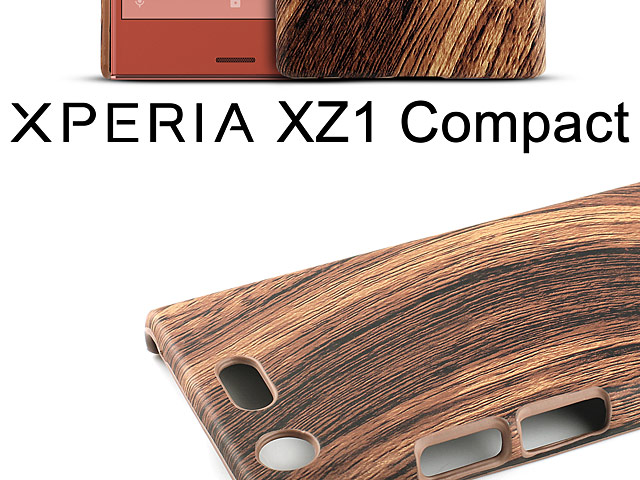 Sony Xperia XZ1 Compact Woody Patterned Back Case