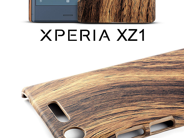 Sony Xperia XZ1 Woody Patterned Back Case