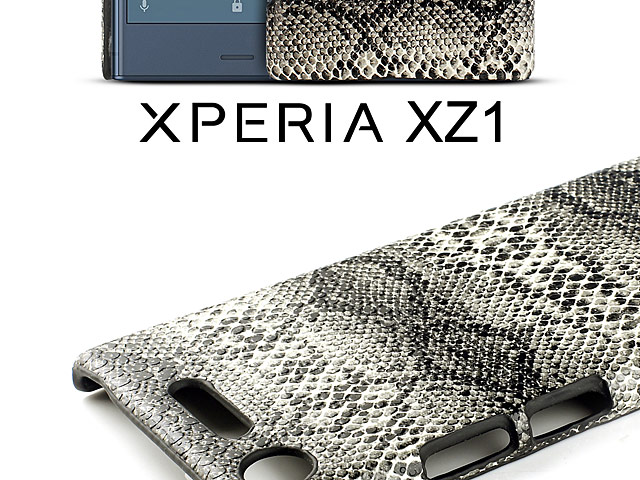 Sony Xperia XZ1 Faux Snake Skin Back Case
