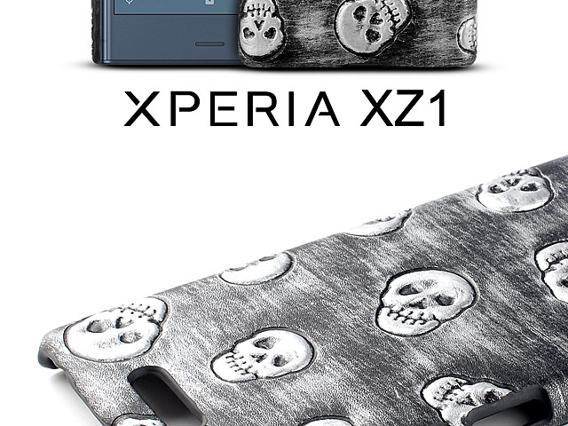 Sony Xperia XZ1 Embossed Skull Back Case