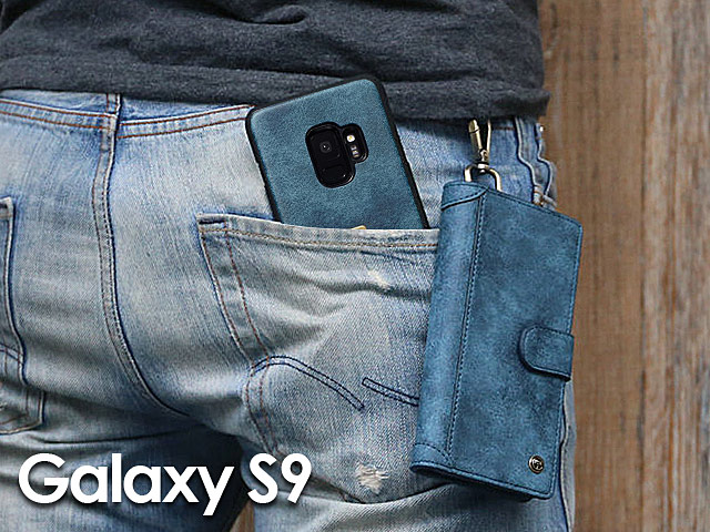 Samsung Galaxy S9 Metal Buckle Zipper Wallet Folio Case