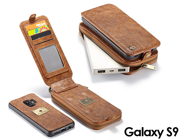 Samsung Galaxy S9 Coarse Crack Wallet Flip Leather Case