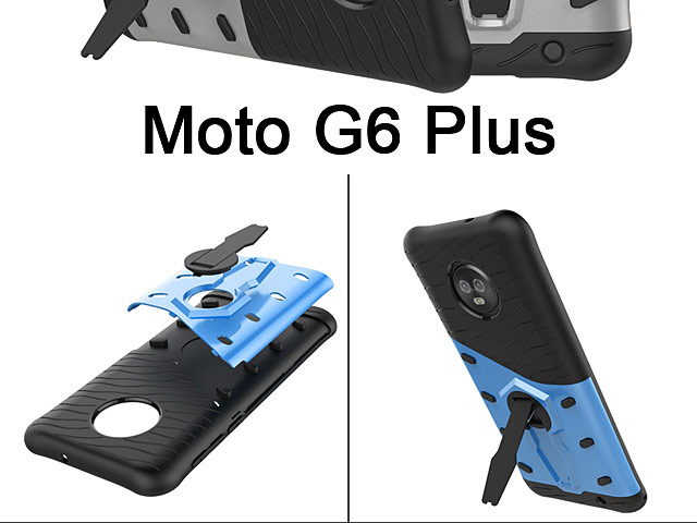 Motorola Moto G6 Plus Armor Case with Stand