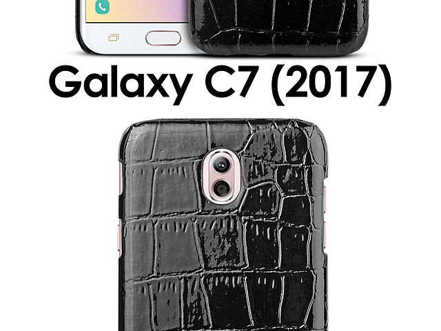 Samsung Galaxy C7 (2017) Crocodile Leather Back Case