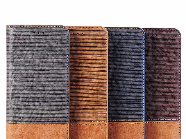 Huawei P20 Lite Two-Tone Leather Flip Case