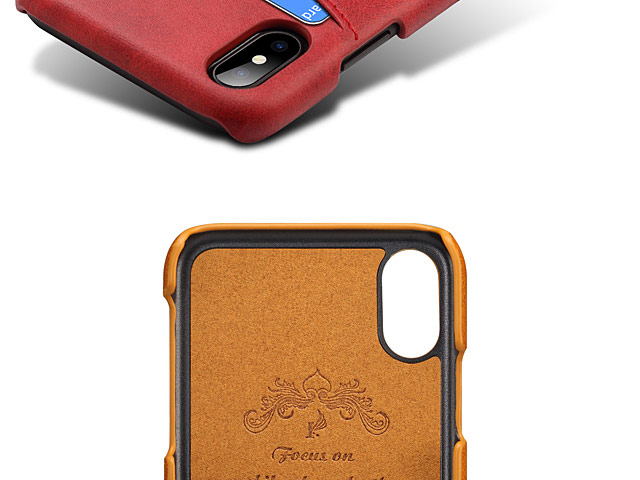 iPhone X Claf PU Leather Case with Card Holder