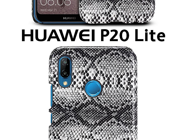 Huawei P20 Lite Faux Snake Skin Back Case