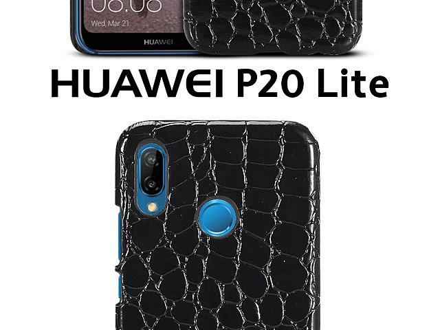 Huawei P20 Lite Crocodile Leather Back Case