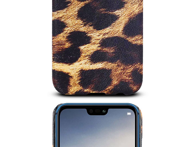 Huawei P20 Lite Embossed Leopard Stripe Back Case