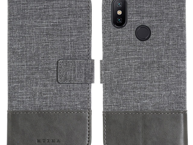Xiaomi Mi A2 (Mi 6X) Canvas Leather Flip Card Case