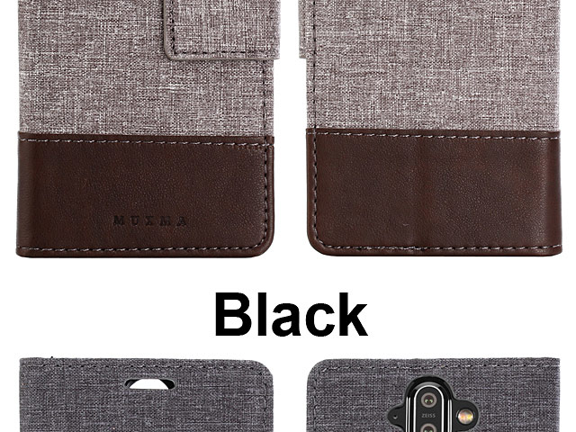 Nokia 8 Sirocco Canvas Leather Flip Card Case
