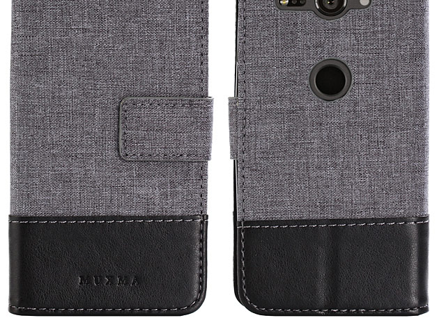 Sony Xperia XZ2 Compact Canvas Leather Flip Card Case