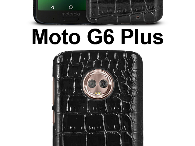 Motorola Moto G6 Plus Crocodile Leather Back Case