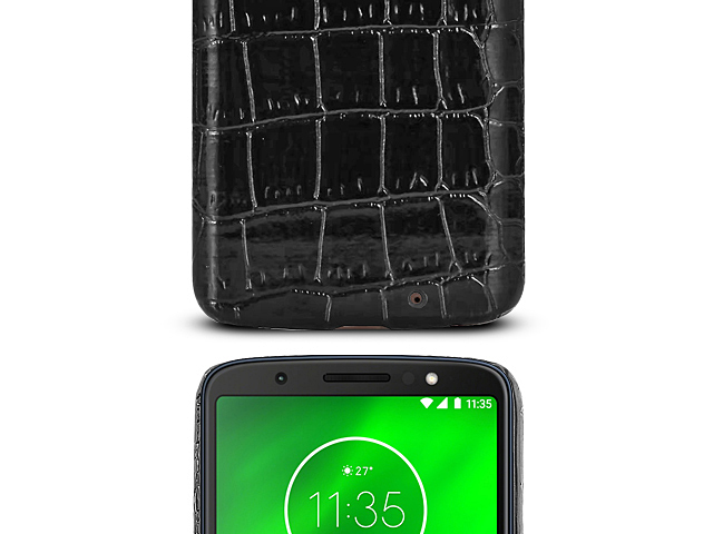 Motorola Moto G6 Plus Crocodile Leather Back Case