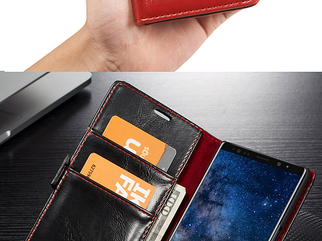 Samsung Galaxy Note9 Magnetic Flip Leather Wallet Case