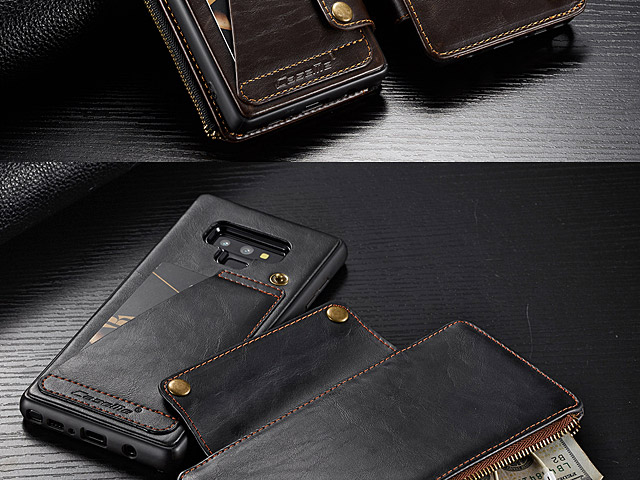Samsung Galaxy Note9 EDC Zipper Wallet Leather Case