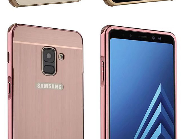 Samsung Galaxy A8+ (2018) Metallic Bumper Back Case