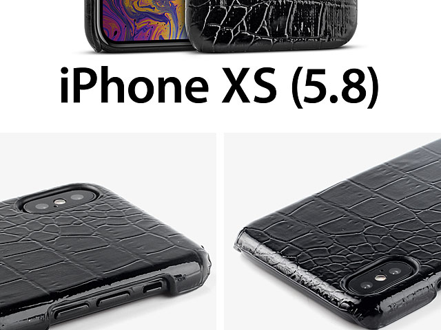 iPhone XS (5.8) Crocodile Leather Back Case
