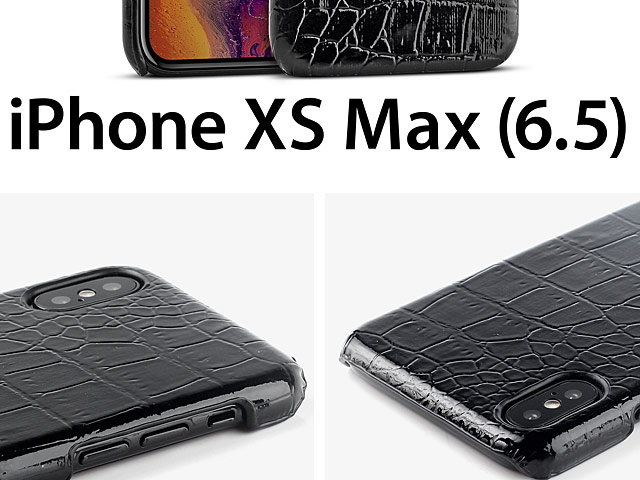 iPhone XS Max (6.5) Crocodile Leather Back Case