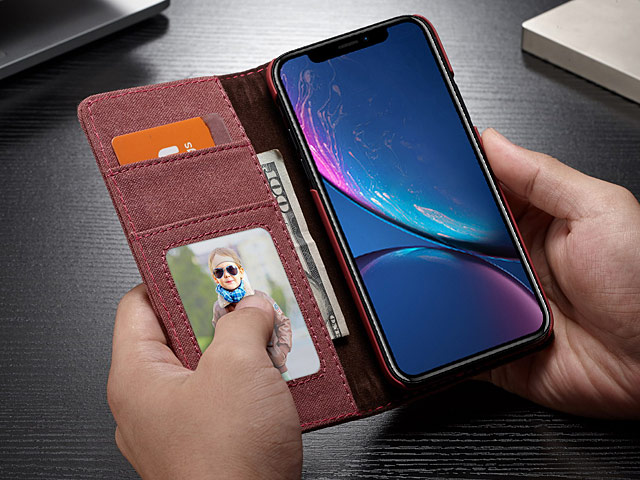 iPhone XR (6.1) Jeans Leather Wallet Case