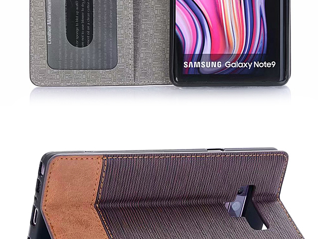 Samsung Galaxy Note9 Two-Tone Leather Flip Case