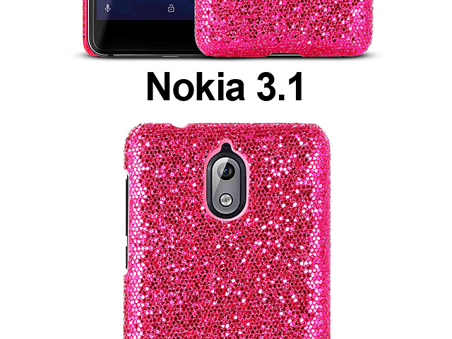 Nokia 3.1 Glitter Plastic Hard Case