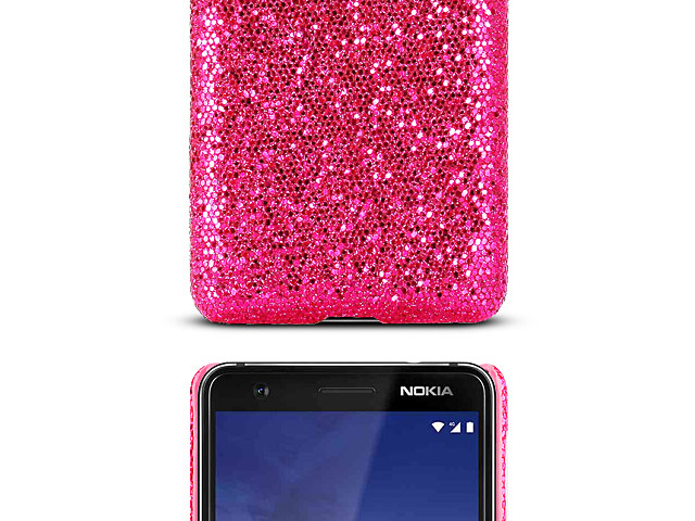 Nokia 3.1 Glitter Plastic Hard Case