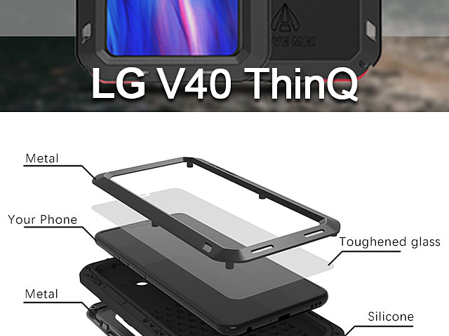 LOVE MEI LG V40 ThinQ Powerful Bumper Case