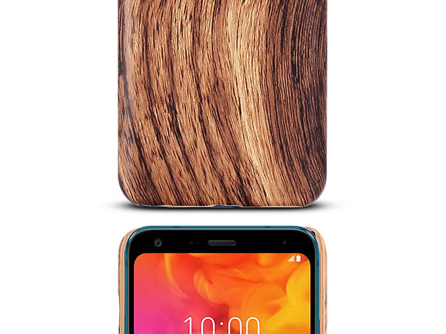 LG Q7 Woody Patterned Back Case