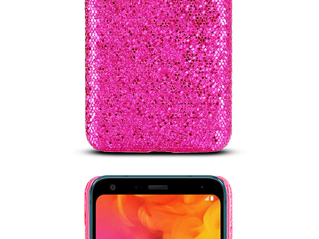 LG Q7 Glitter Plastic Hard Case