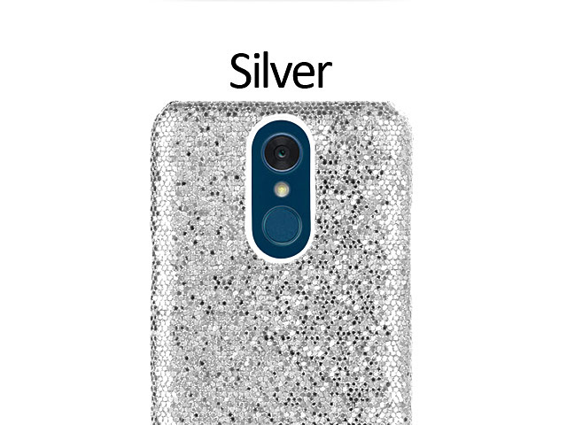 LG Q7 Glitter Plastic Hard Case
