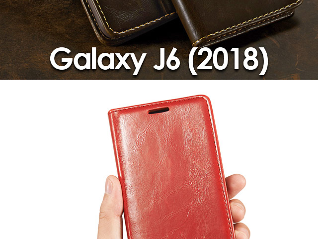 Samsung Galaxy J6 (2018) Magnetic Flip Leather Wallet Case