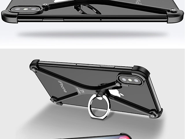 iPhone XS (5.8) Metal X Bumper Case with Finger Ring
