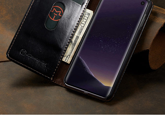 Samsung Galaxy S10 Magnetic Flip Leather Wallet Case