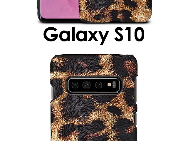 Samsung Galaxy S10 Embossed Leopard Stripe Back Case