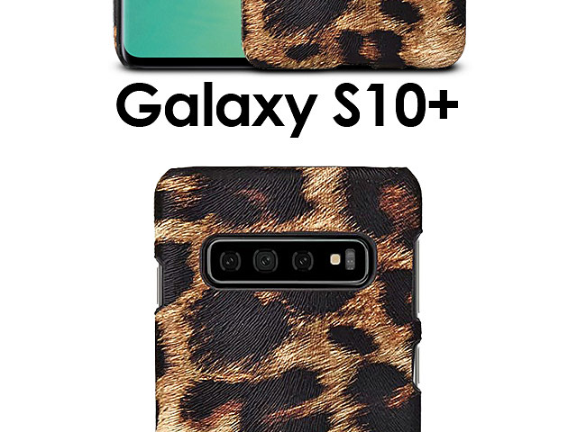 Samsung Galaxy S10+ Embossed Leopard Stripe Back Case