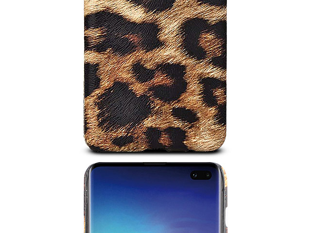 Samsung Galaxy S10+ Embossed Leopard Stripe Back Case