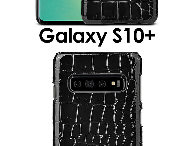 Samsung Galaxy S10+ Crocodile Leather Back Case