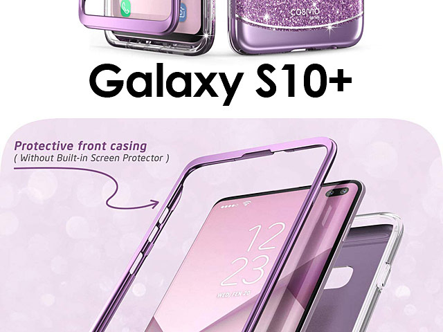 i-Blason Cosmo Slim Designer Case (Glitter Purple) for Samsung Galaxy S10+