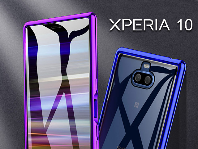 Sony Xperia 10 Metallic Bumper Glass Case