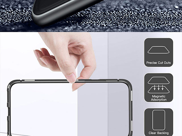 Samsung Galaxy S10 Magnetic Aluminum Case with Tempered Glass