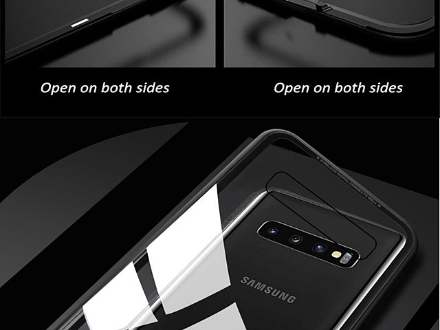 Samsung Galaxy S10+ Magnetic Aluminum Case with Tempered Glass