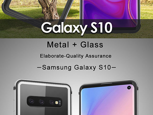 LOVE MEI Shadow Series Tempered Glass Case for Samsung Galaxy S10