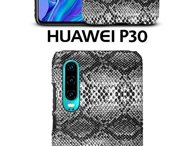 Huawei P30 Faux Snake Skin Back Case