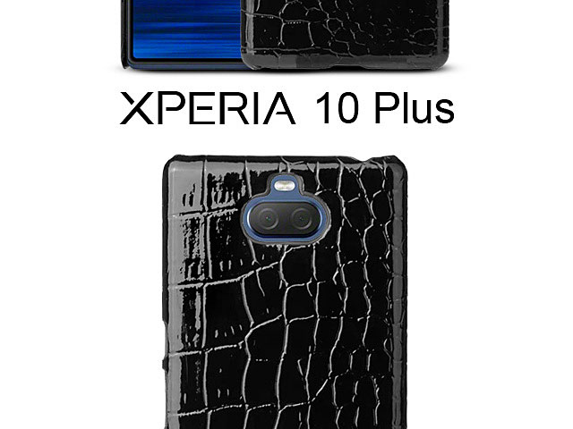 Sony Xperia 10 Plus Crocodile Leather Back Case