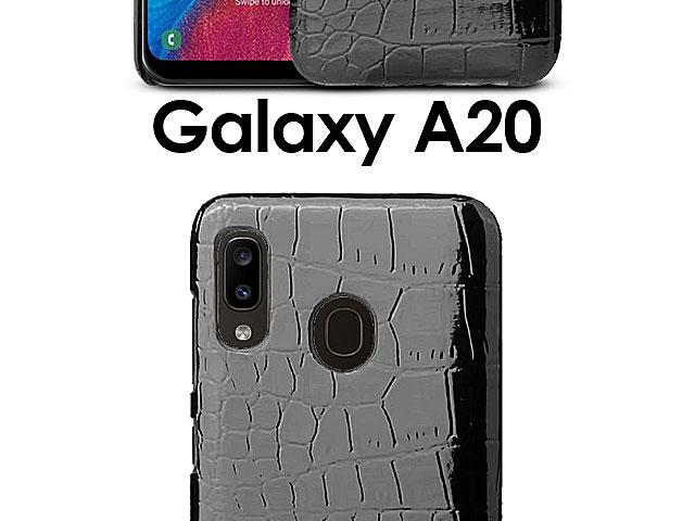 Samsung Galaxy A20 Crocodile Leather Back Case