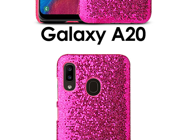 Samsung Galaxy A20 Glitter Plastic Hard Case