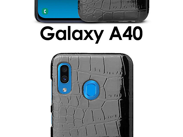 Samsung Galaxy A40 Crocodile Leather Back Case