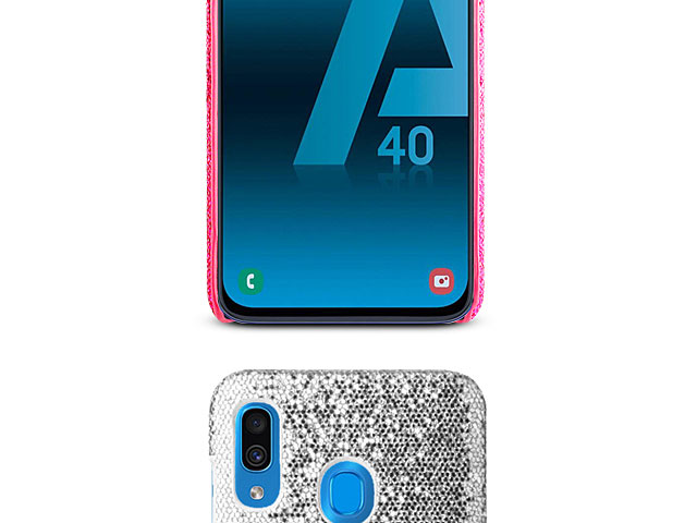 Samsung Galaxy A40 Glitter Plastic Hard Case
