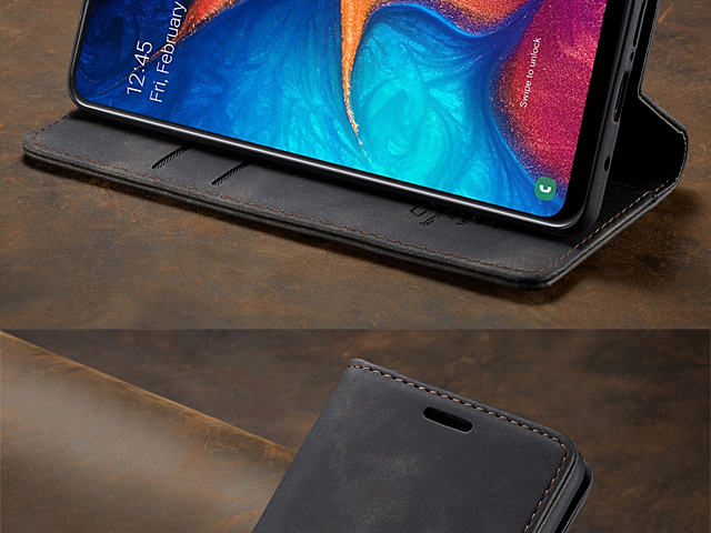 Samsung Galaxy A20 Retro Flip Leather Case